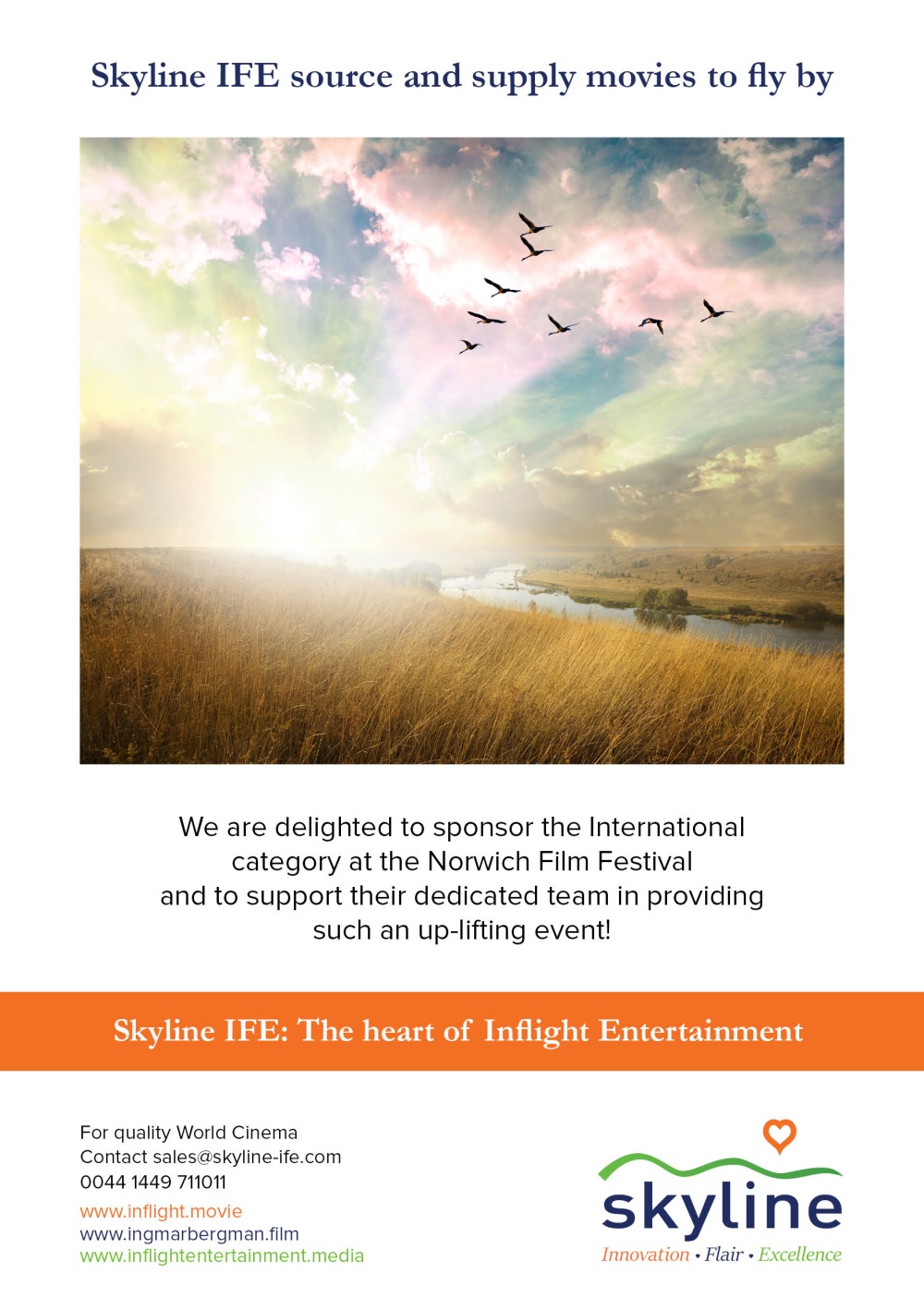 Skyline IFE sponsors Norwich Film Festival